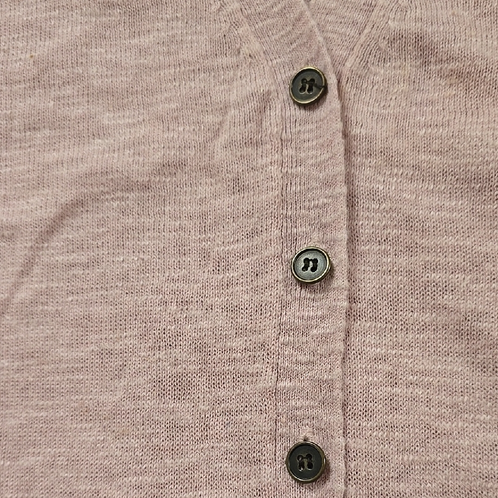 J Crew Pink Linen/Cotton Cardigan Sweater XS - Picture 5 of 8